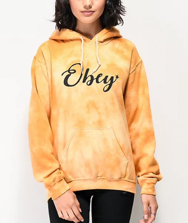 Hoodie Dip-Dye Mewah dengan Warna Emas